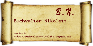 Buchvalter Nikolett névjegykártya